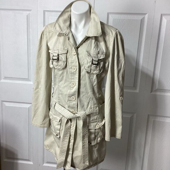 Nori Trench Coat Tan Utility Style XL - Picture 5 of 13